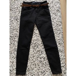 Zara Basic Z1975 Black Denim Skinny Jeans sz 4